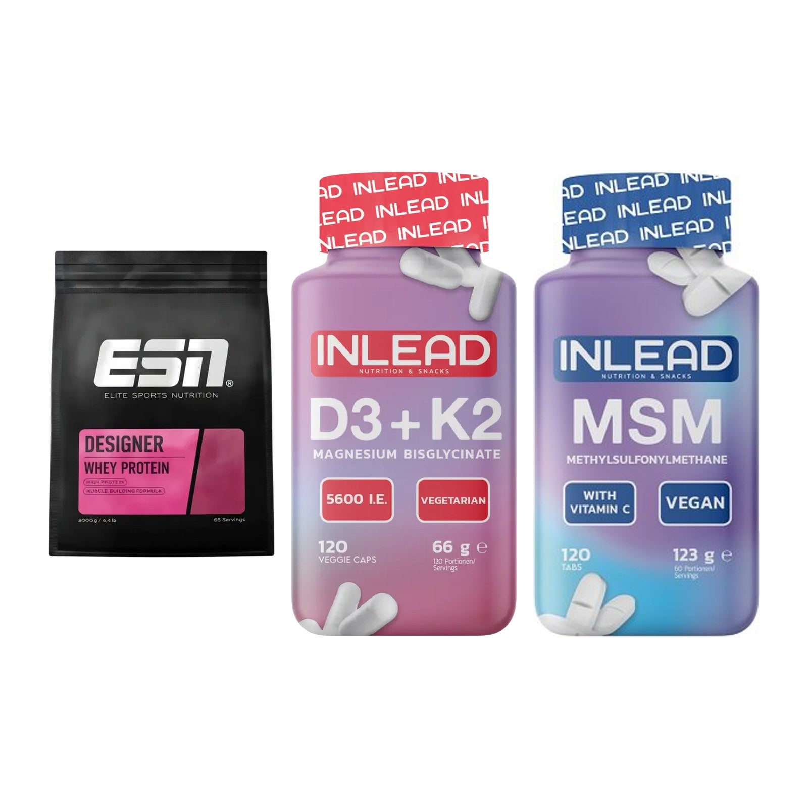 Regenerations-Set: ESN Designer + INLEAD Vitamin + INLEAD MSM – alle enthaltenen Artikel