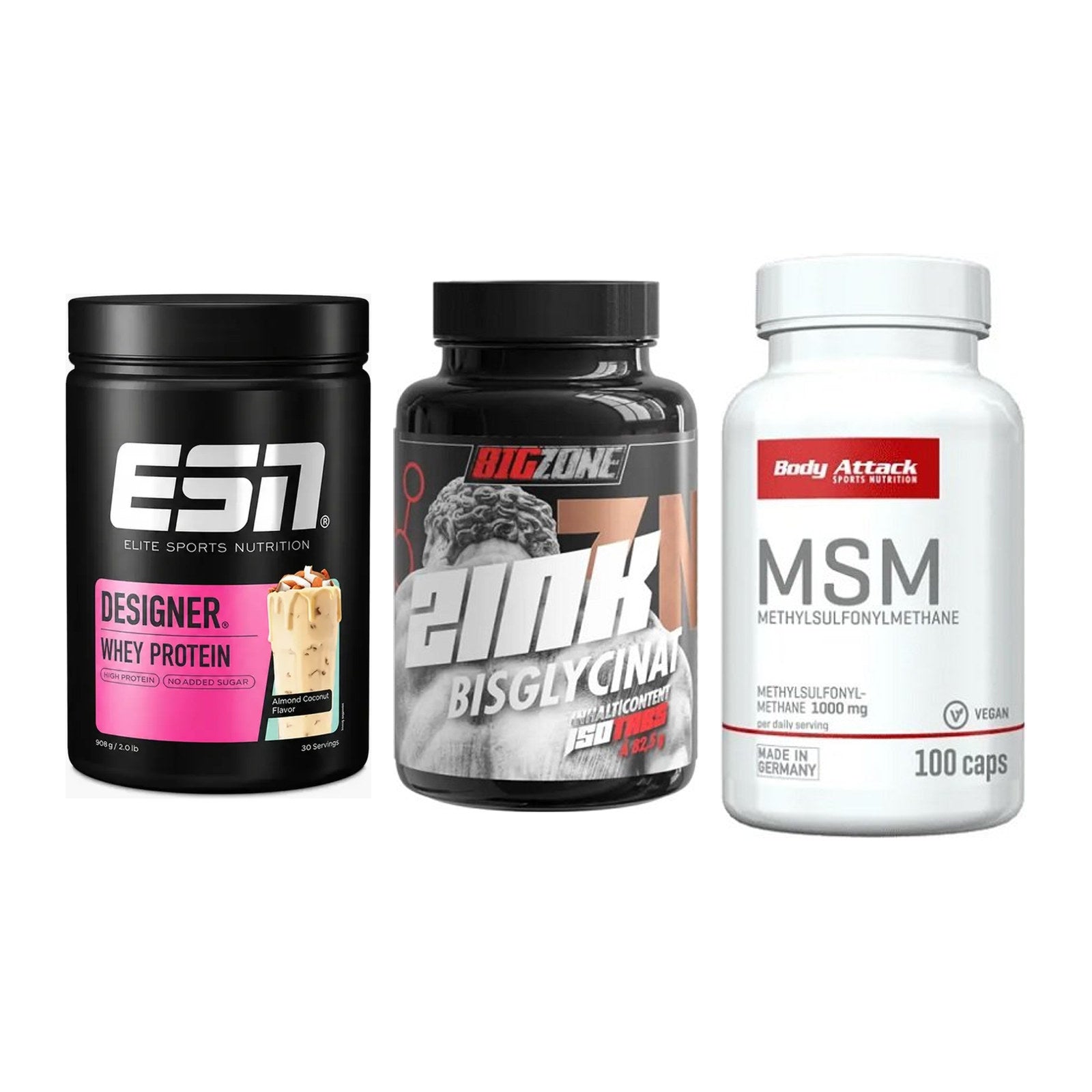 Regenerations-Set: ESN Designer + Big Zone Zink + Body Attack MSM – alle enthaltenen Artikel