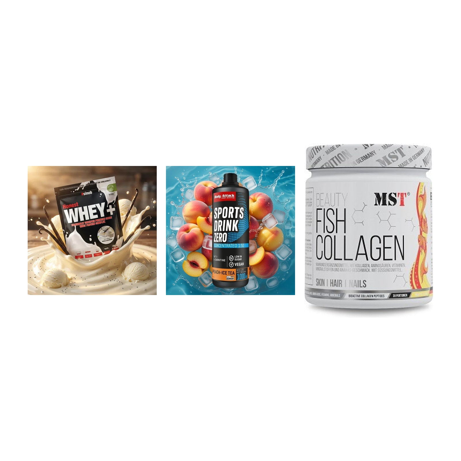 Regenerations-Set: Sinob Honest + Body Attack + MST Beauty Fish – alle enthaltenen Artikel