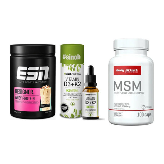Regenerations-Set: ESN Designer + Sinob Vitamin + Body Attack MSM – alle enthaltenen Artikel