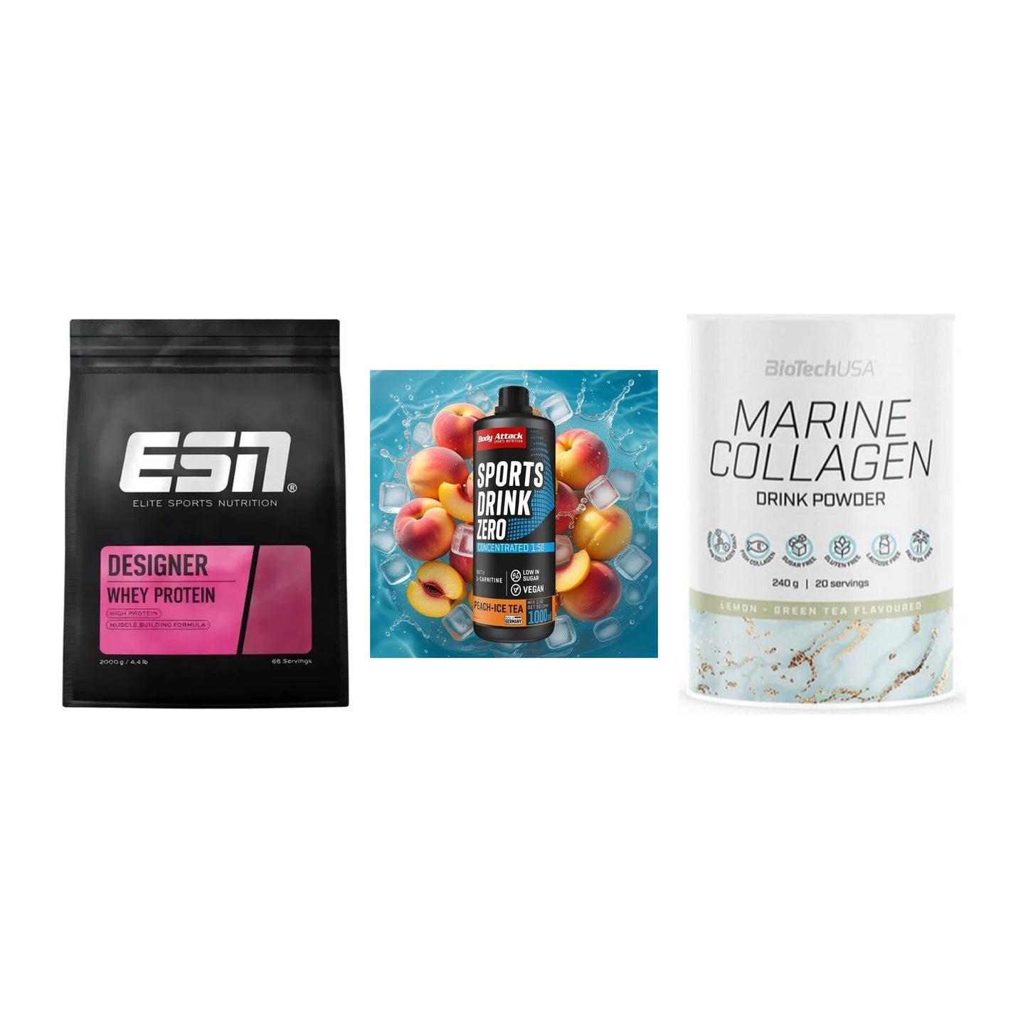Regenerations-Set: ESN Designer + Body Attack + BioTech Marine – alle enthaltenen Artikel