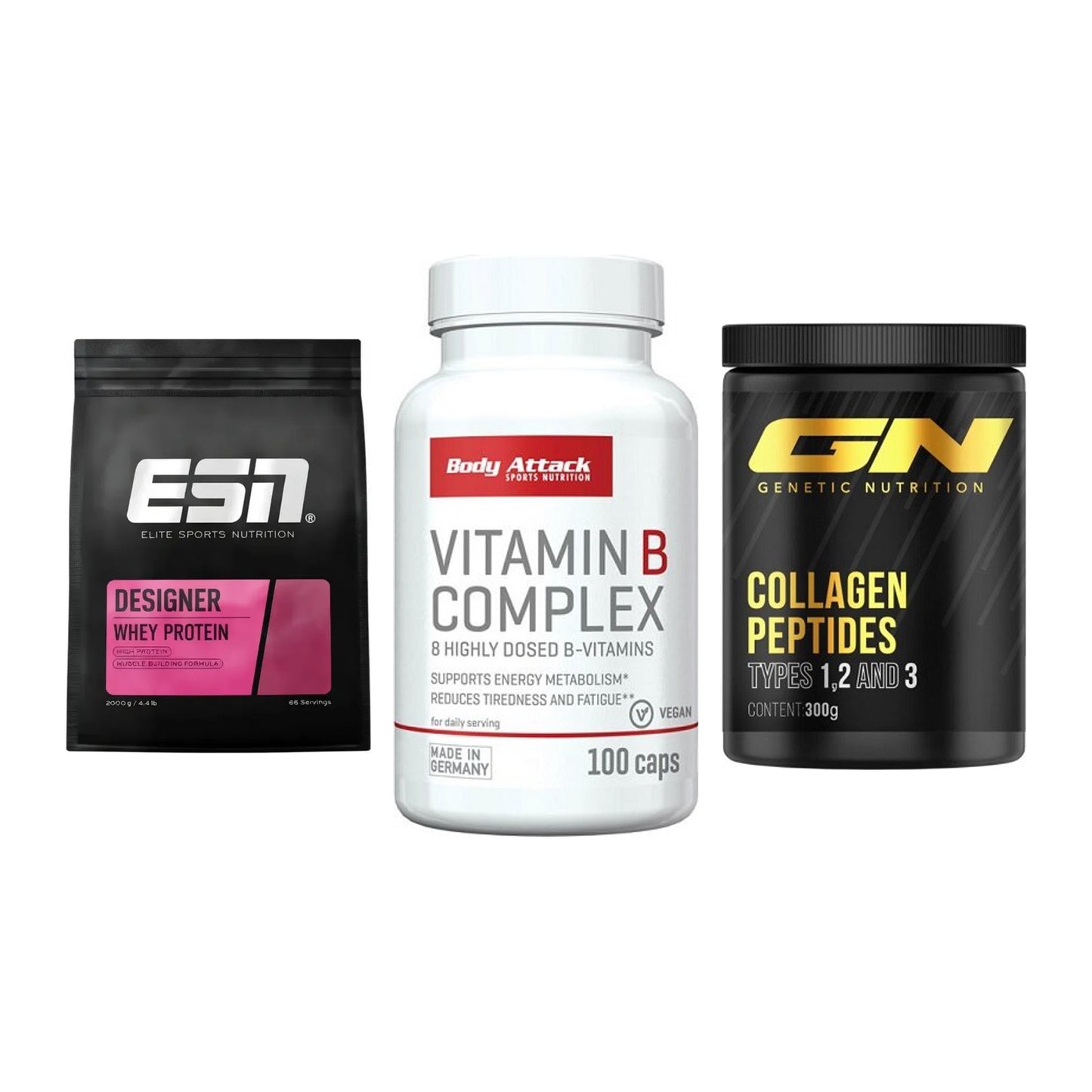 Regenerations-Set: ESN Designer + Body Attack + GN Peptan – alle enthaltenen Artikel