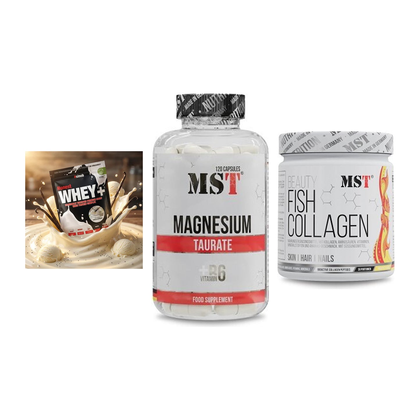 Regenerations-Set: Sinob Honest + MST Magnesium + MST Beauty Fish – alle enthaltenen Artikel