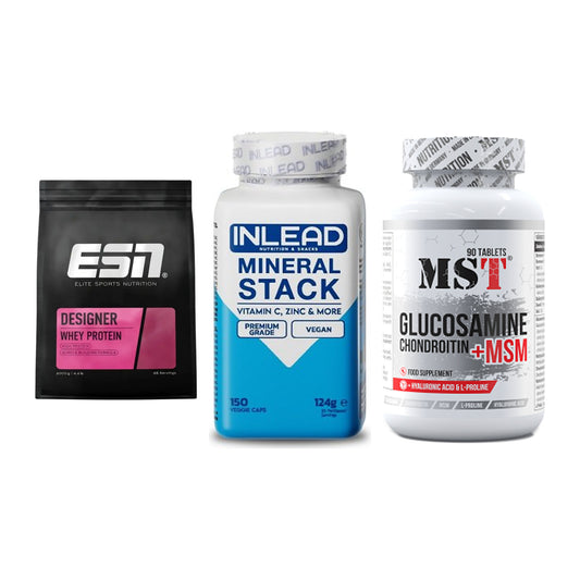 Regenerations-Set: ESN Designer + INLEAD Mineral + MST Glucosamine – alle enthaltenen Artikel