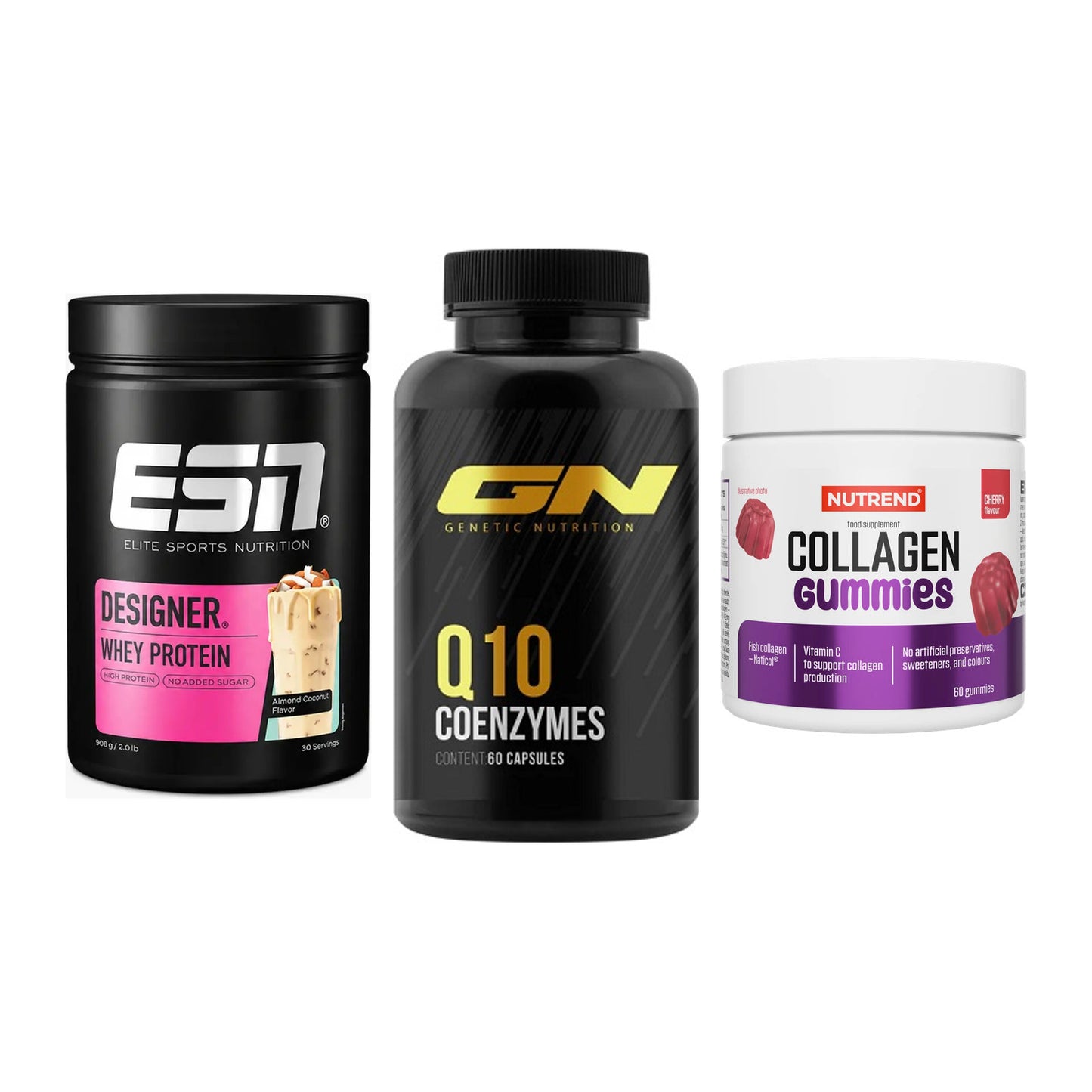 Regenerations-Set: ESN Designer + GN Q10 Health + Nutrend Collage – alle enthaltenen Artikel