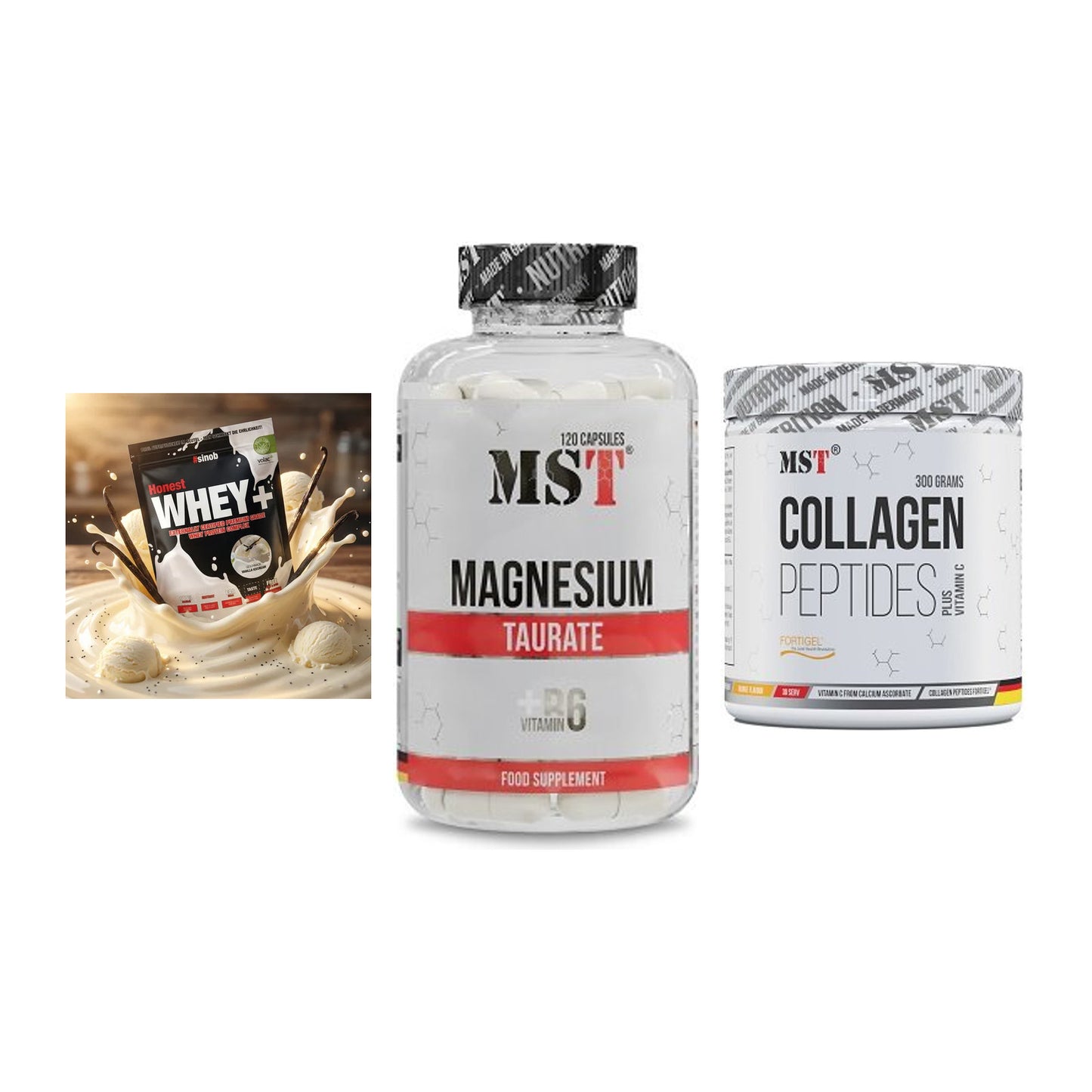 Regenerations-Set: Sinob Honest + MST Magnesium + MST Collagen – alle enthaltenen Artikel