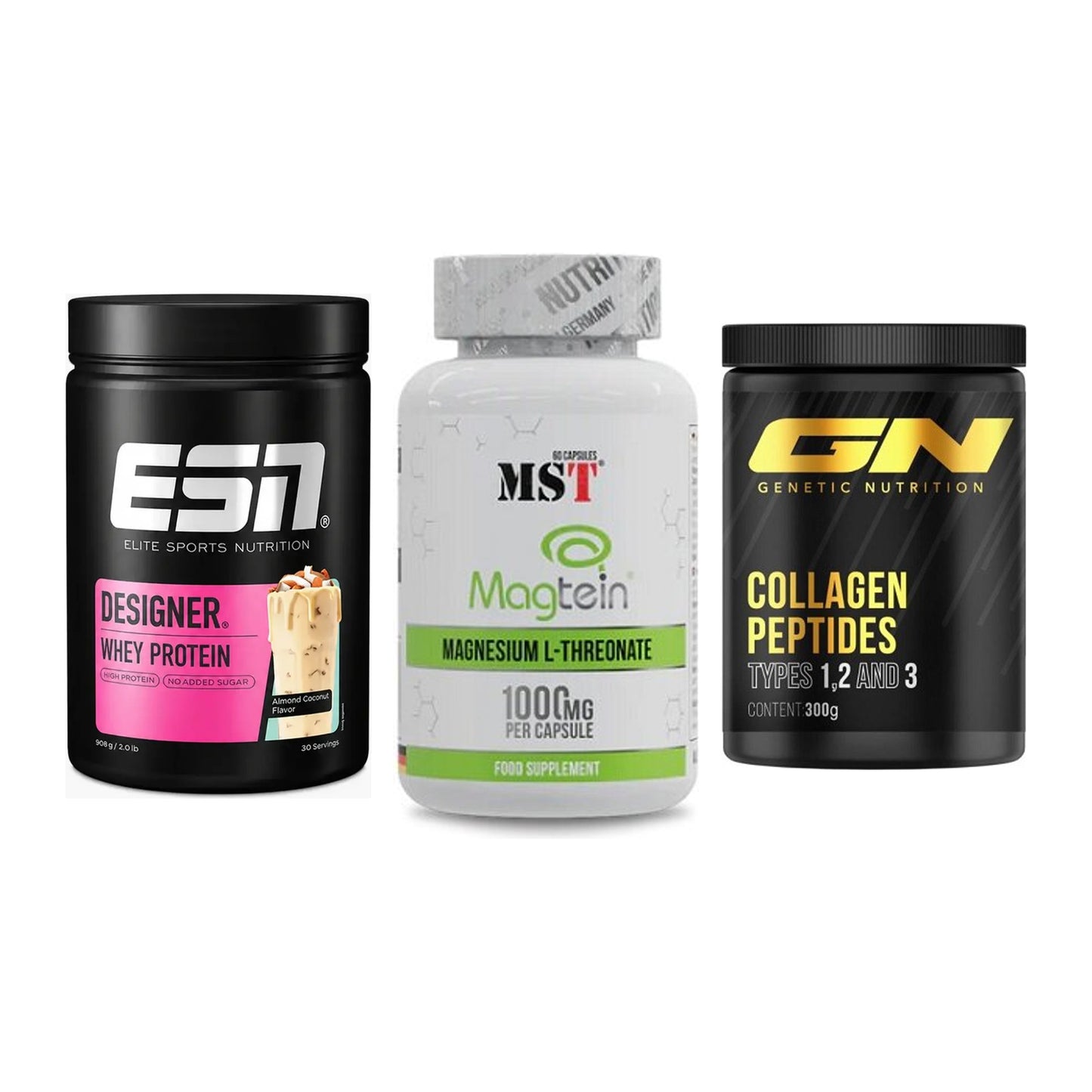 Regenerations-Set: ESN Designer + MST Magnesium + GN Peptan – alle enthaltenen Artikel