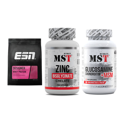 Regenerations-Set: ESN Designer + MST Zinc + MST Glucosamine – alle enthaltenen Artikel