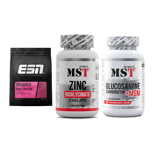 Regenerations-Set: ESN Designer + MST Zinc + MST Glucosamine – alle enthaltenen Artikel