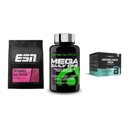 Regenerations-Set: ESN Designer + Scitec Mega + BioTech Arthro – alle enthaltenen Artikel