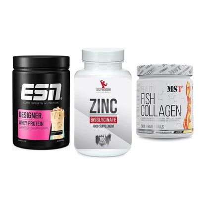 Regenerations-Set: ESN Designer + #GYMJUICE ZINC + MST Beauty Fish – alle enthaltenen Artikel