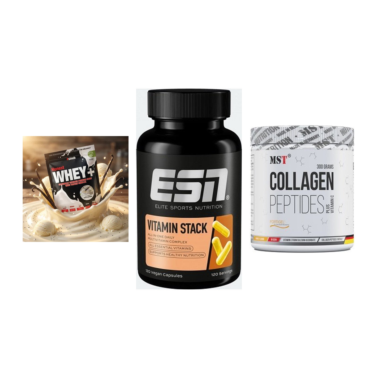 Regenerations-Set: Sinob Honest + ESN Vitamin + MST Collagen – alle enthaltenen Artikel