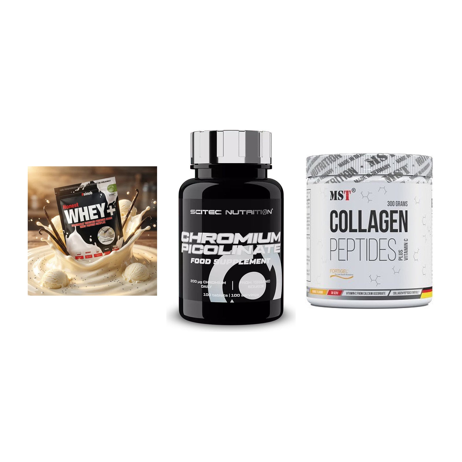Regenerations-Set: Sinob Honest + Scitec Chromium + MST Collagen – alle enthaltenen Artikel
