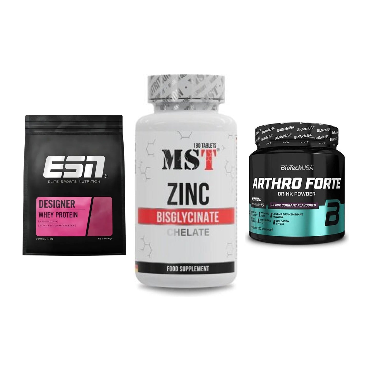 Regenerations-Set: ESN Designer + MST Zinc + BioTech Arthro – alle enthaltenen Artikel
