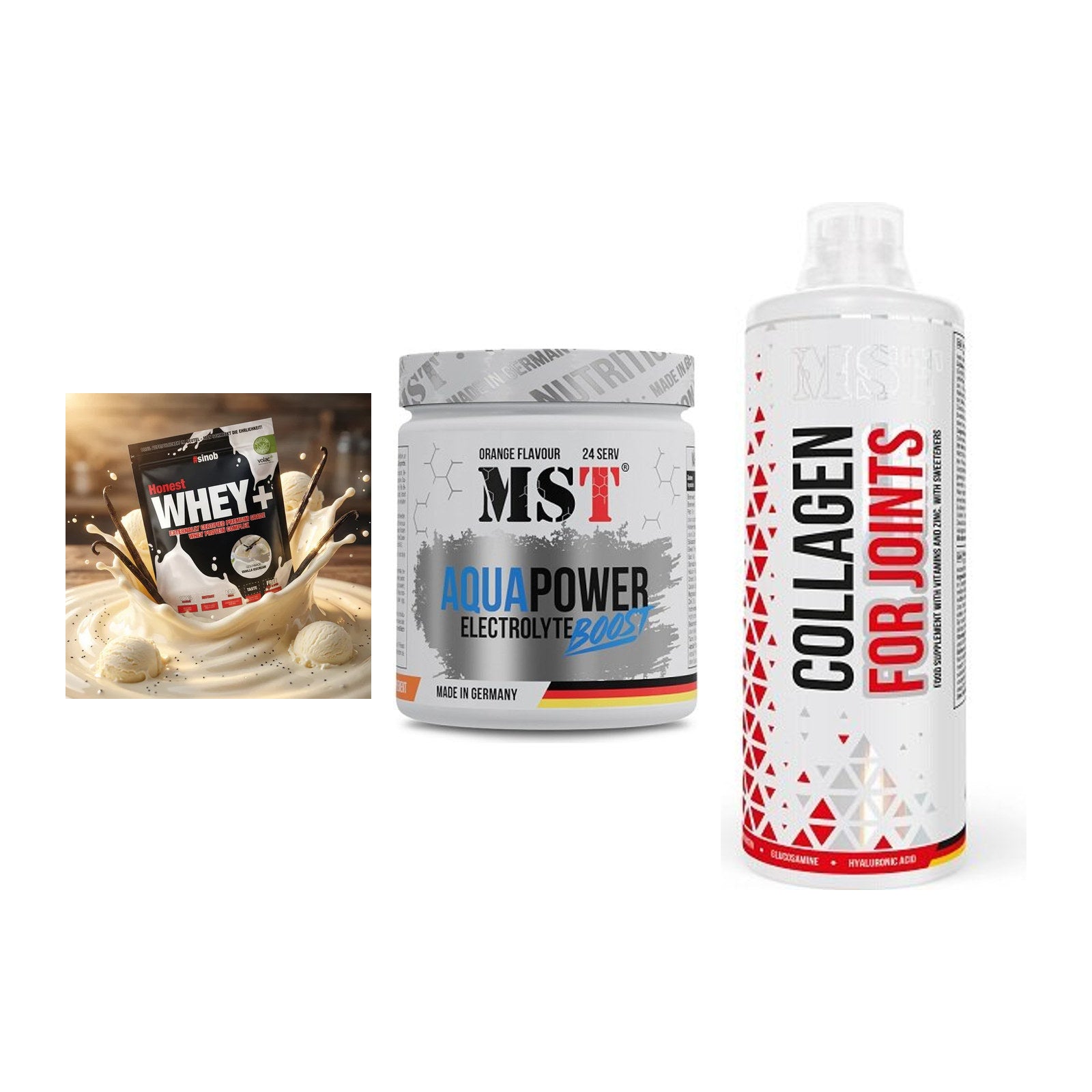 Regenerations-Set: Sinob Honest + MST Aqua Power + MST Collagen – alle enthaltenen Artikel