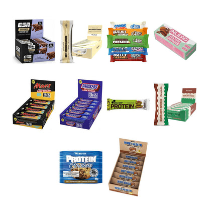 Riegel-Großbox: ESN Designer + Barebells + Wispy Protei + 7 weitere – alle enthaltenen Artikel