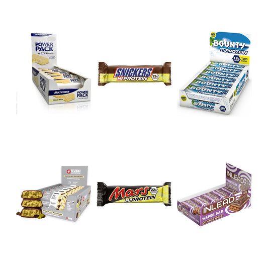 Riegel-Probierset: Multipower Power + Snickers High + 4 weitere – alle enthaltenen Artikel