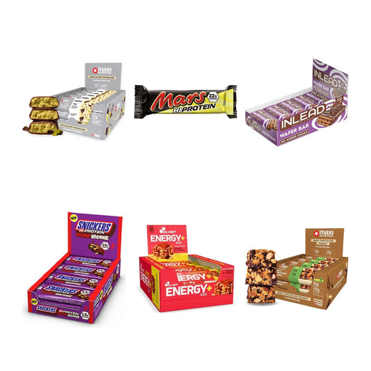 Riegel-Probierset: MaxiNutrition + Mars High Protein + 4 weitere – alle enthaltenen Artikel