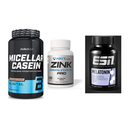 Schlaf & Erholung: BioTech Micella + NNT Zink 50mg + ESN Melatonin – alle enthaltenen Artikel