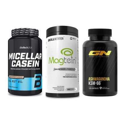 Schlaf & Erholung: BioTech Micella + Skill Nutrition + GN Ashwagandha – alle enthaltenen Artikel