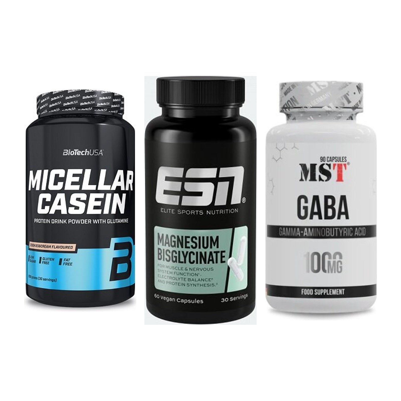 Schlaf & Erholung: BioTech Micella + ESN Magnesium + MST GABA 1000mg – alle enthaltenen Artikel