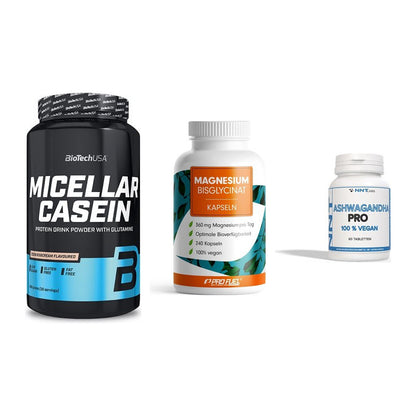 Schlaf & Erholung: BioTech Micella + ProFuel Magnesi + NNT Ashwagandha – alle enthaltenen Artikel