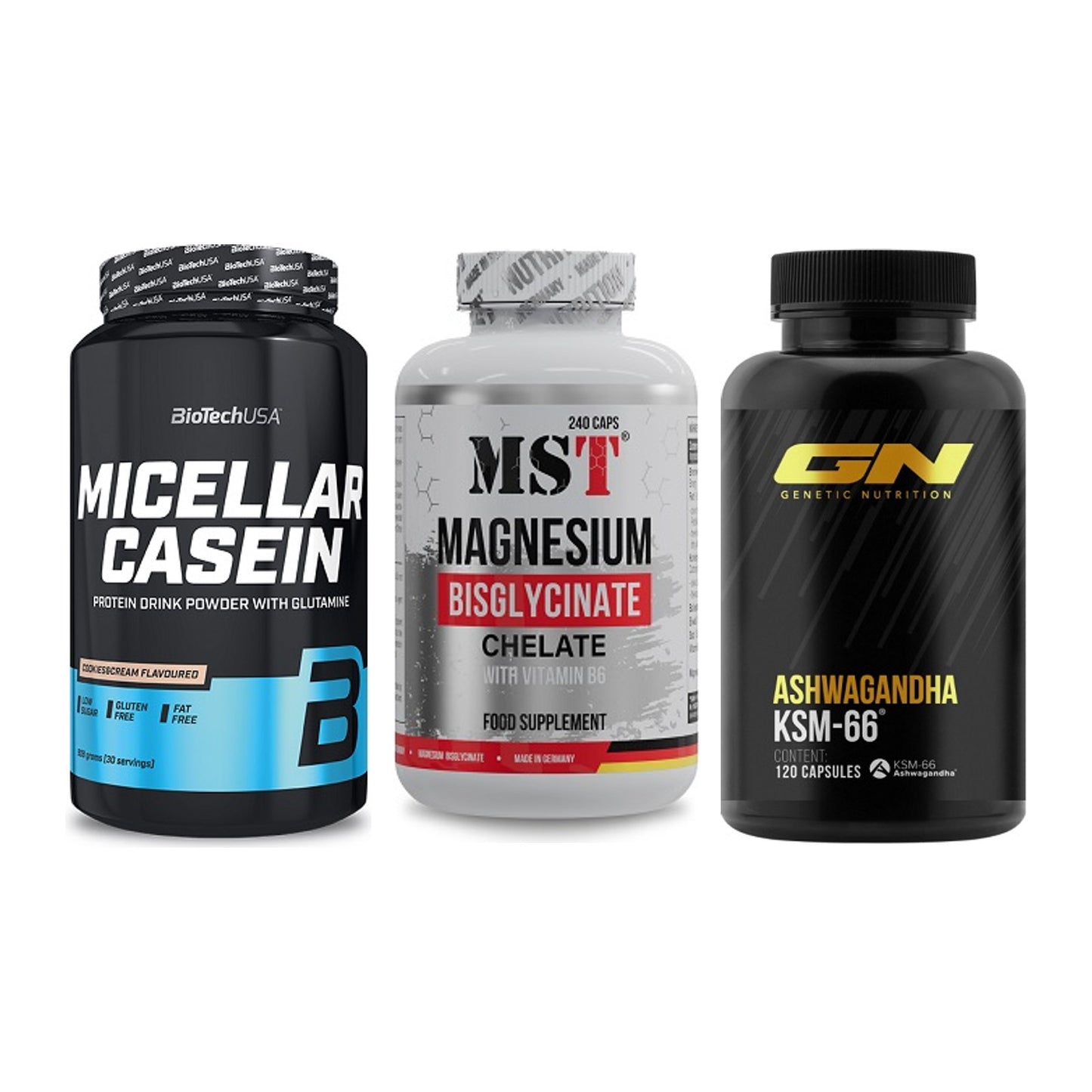 Schlaf & Erholung: BioTech Micella + MST Magnesium + GN Ashwagandha – alle enthaltenen Artikel