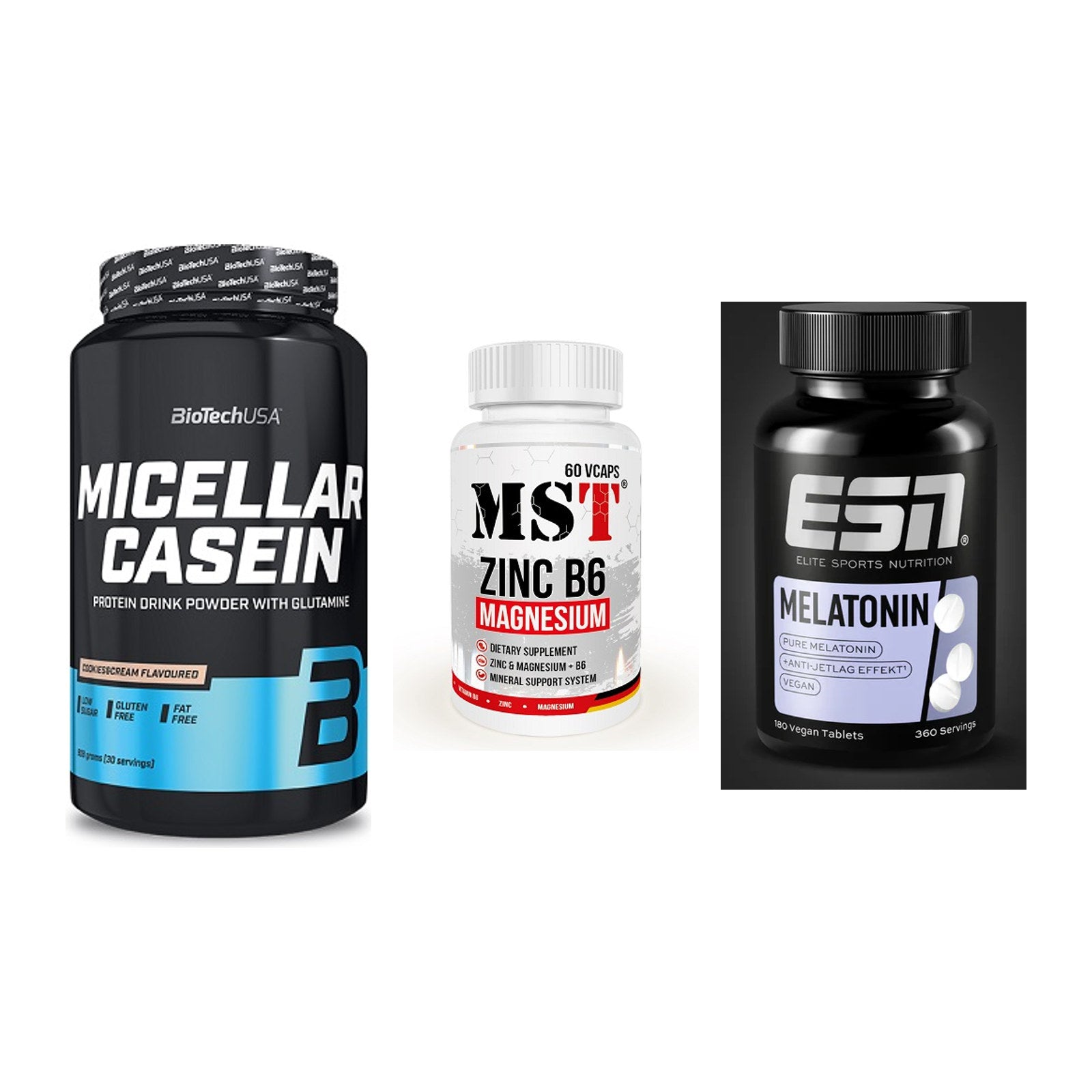 Schlaf & Erholung: BioTech Micella + MST Zinc + ESN Melatonin – alle enthaltenen Artikel