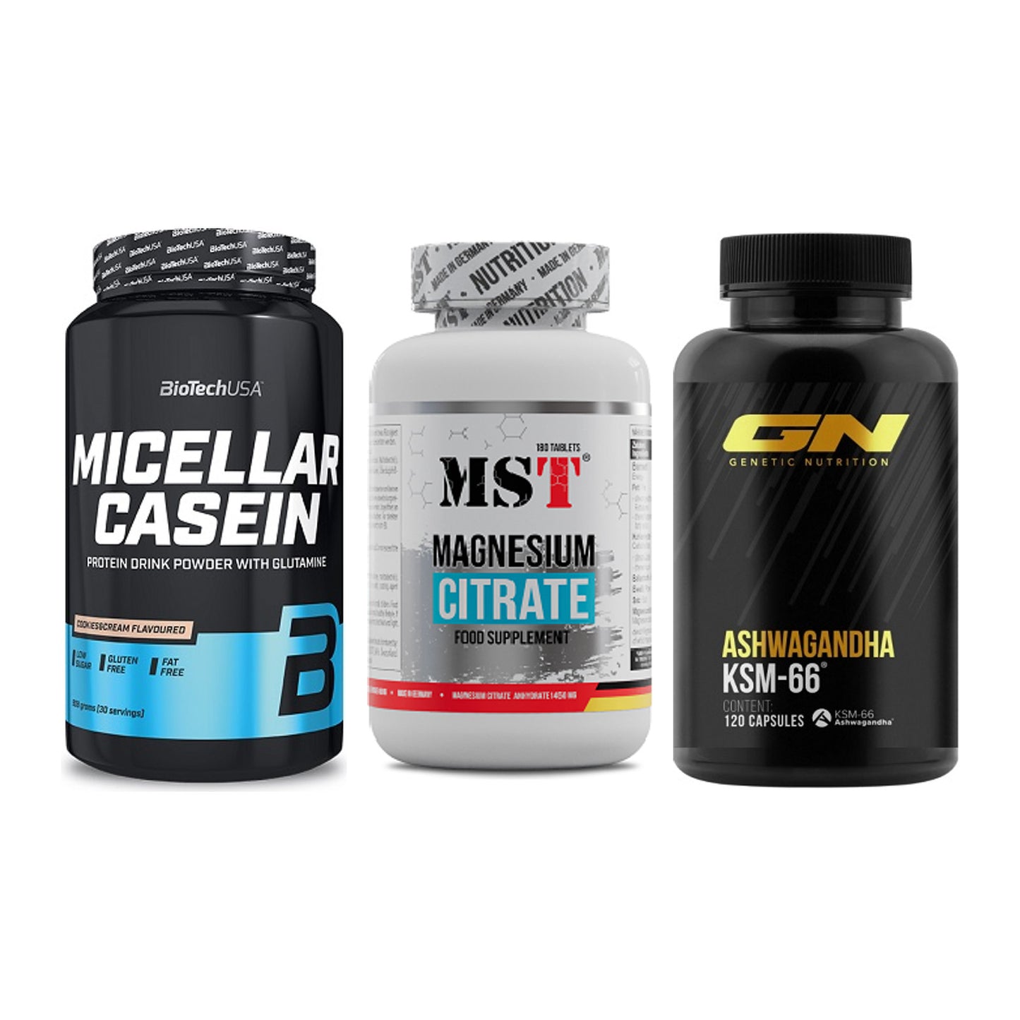 Schlaf & Erholung: BioTech Micella + MST Magnesium + GN Ashwagandha – alle enthaltenen Artikel