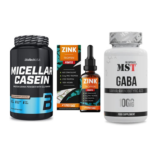 Schlaf & Erholung: BioTech Micella + ProFuel Zink + MST GABA 1000mg – alle enthaltenen Artikel