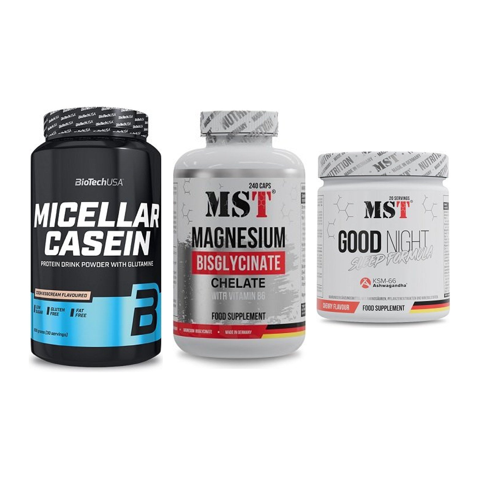 Schlaf & Erholung: BioTech Micella + MST Magnesium + MST Good Night – alle enthaltenen Artikel