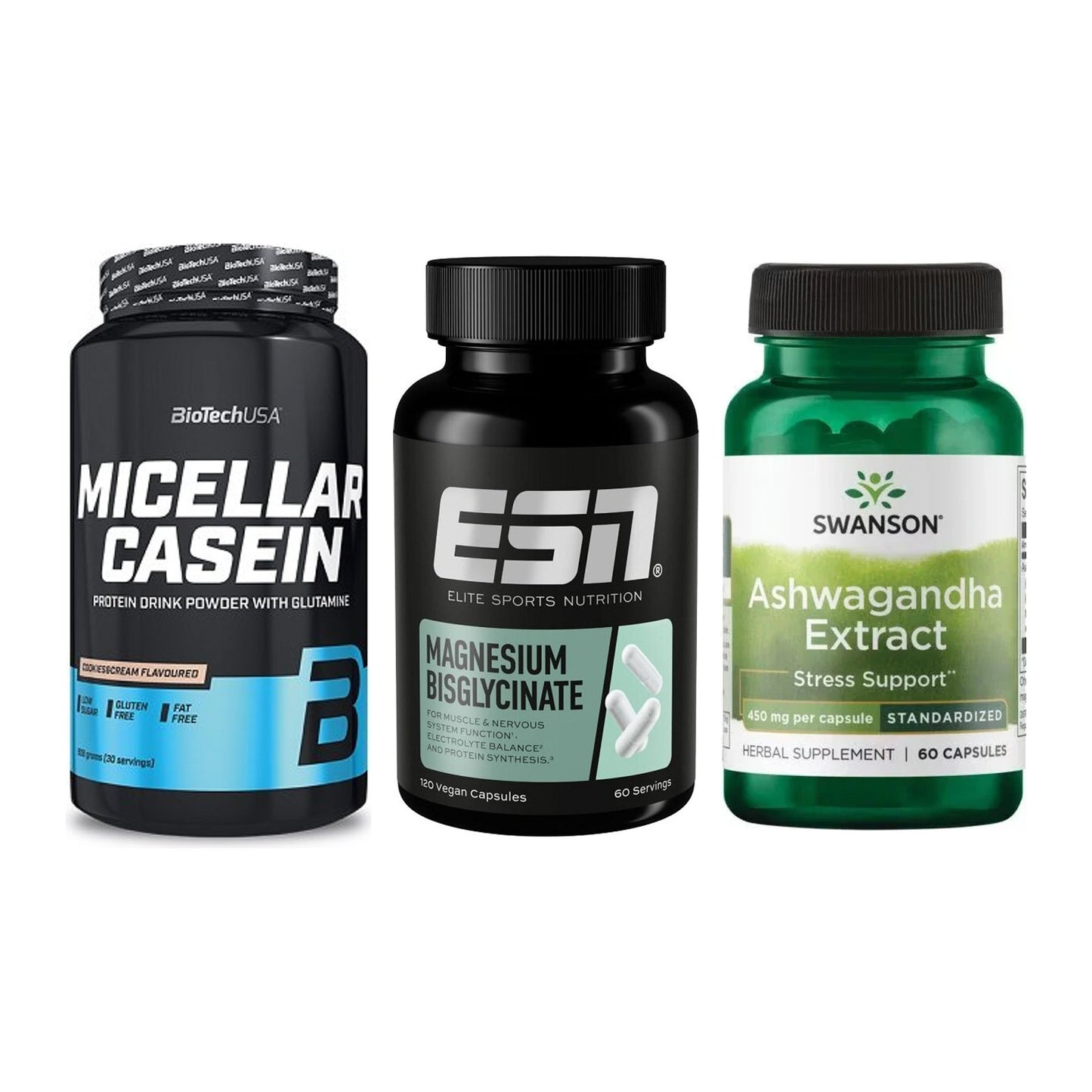 Schlaf & Erholung: BioTech Micella + ESN Magnesium + Swanson Ashwaga – alle enthaltenen Artikel