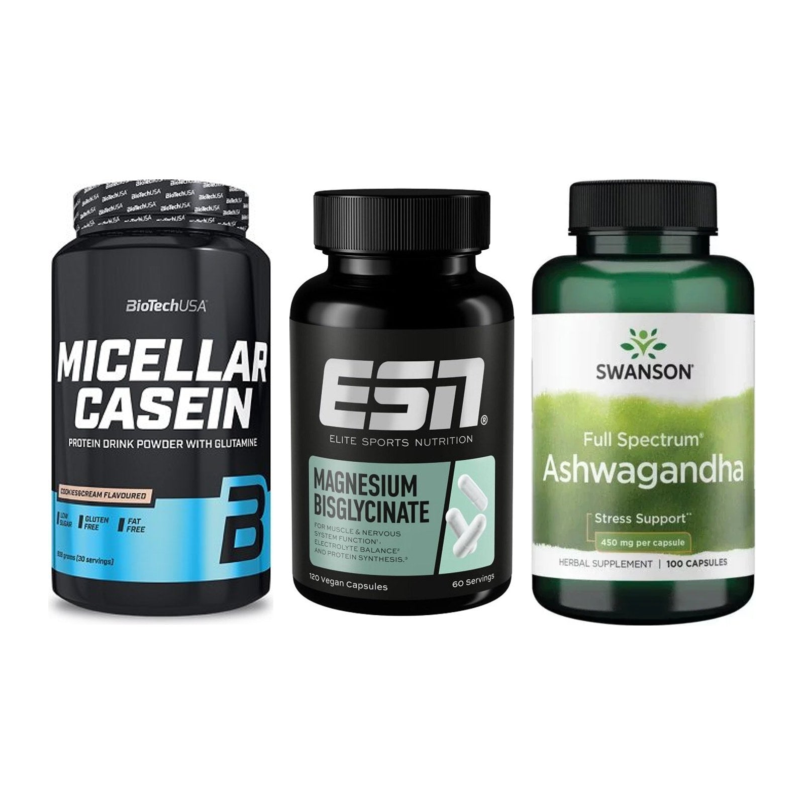 Schlaf & Erholung: BioTech Micella + ESN Magnesium + Swanson Ashwaga – alle enthaltenen Artikel