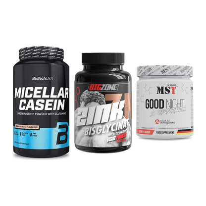 Schlaf & Erholung: BioTech Micella + Big Zone Zink + MST Good Night – alle enthaltenen Artikel