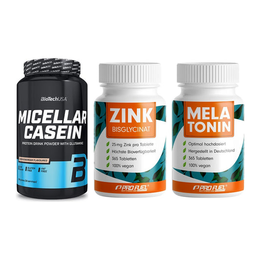 Schlaf & Erholung: BioTech Micella + ProFuel Zink + ProFuel Melaton – alle enthaltenen Artikel