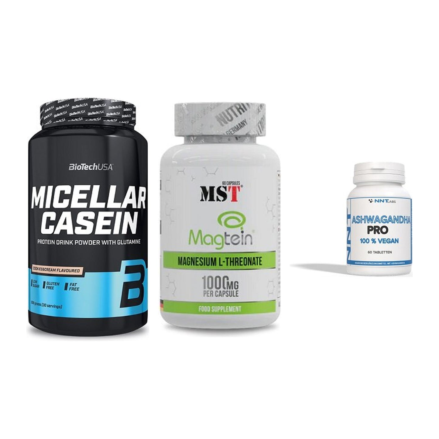 Schlaf & Erholung: BioTech Micella + MST Magnesium + NNT Ashwagandha – alle enthaltenen Artikel