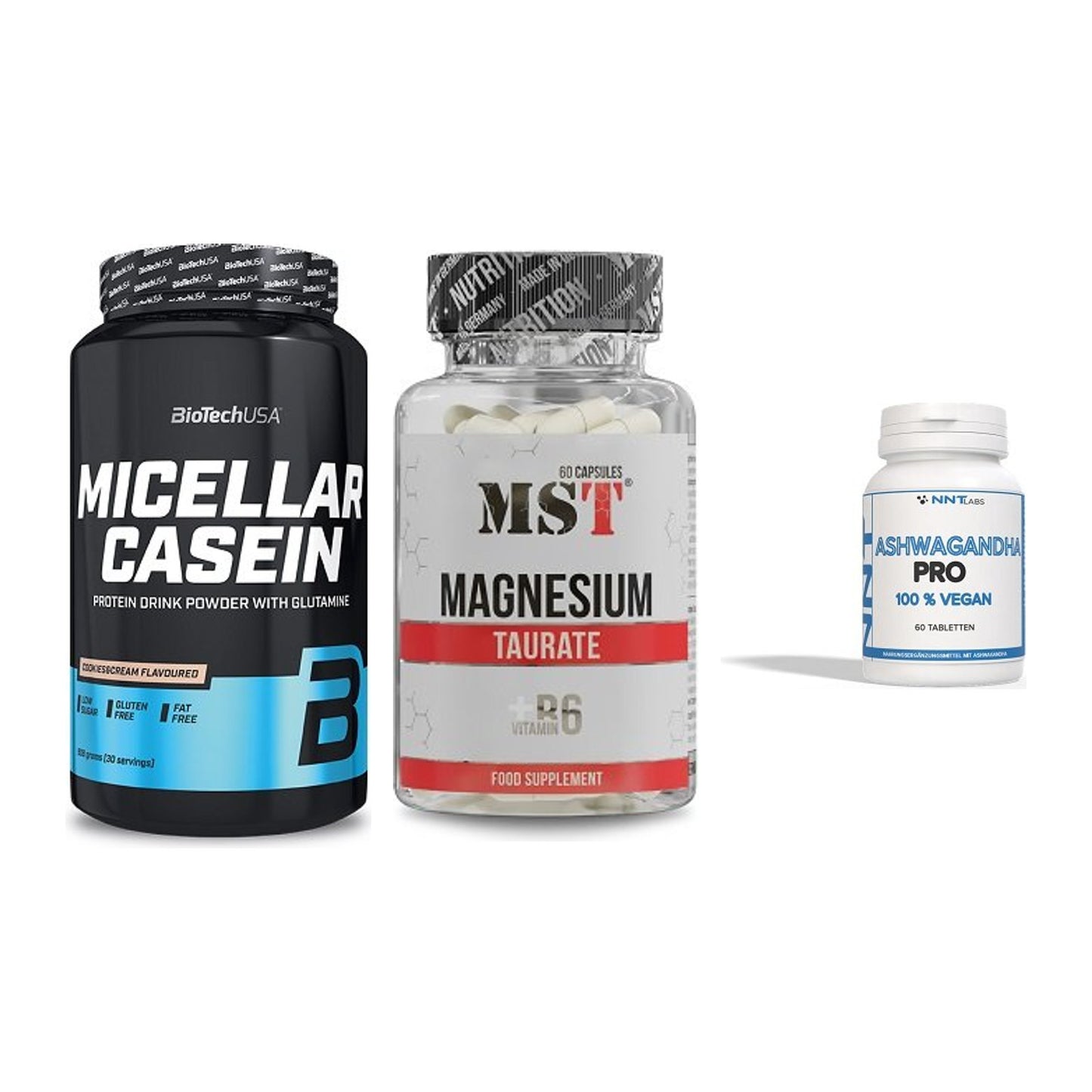 Schlaf & Erholung: BioTech Micella + MST Magnesium + NNT Ashwagandha – alle enthaltenen Artikel