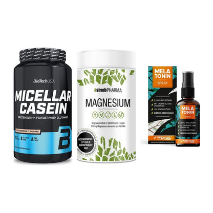 Schlaf & Erholung: BioTech Micella + Sinob Magnesium + ProFuel Melaton – alle enthaltenen Artikel