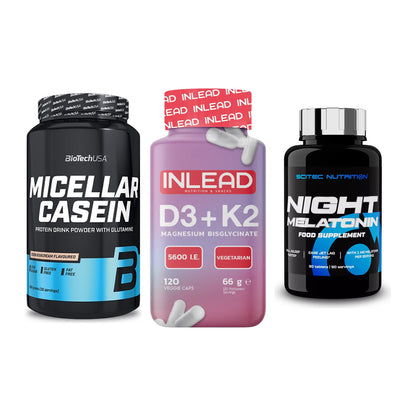Schlaf & Erholung: BioTech Micella + INLEAD Vitamin + Scitec Night – alle enthaltenen Artikel