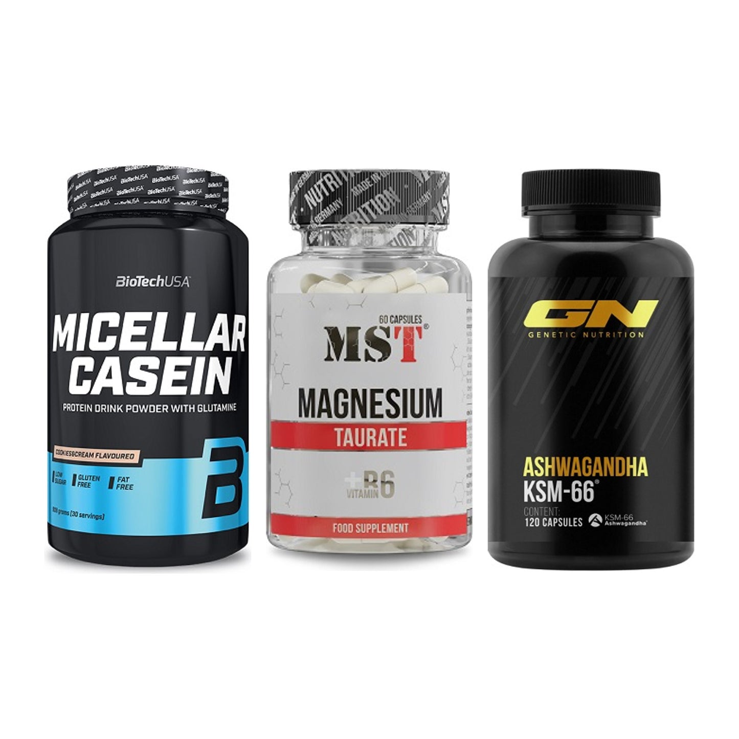 Schlaf & Erholung: BioTech Micella + MST Magnesium + GN Ashwagandha – alle enthaltenen Artikel