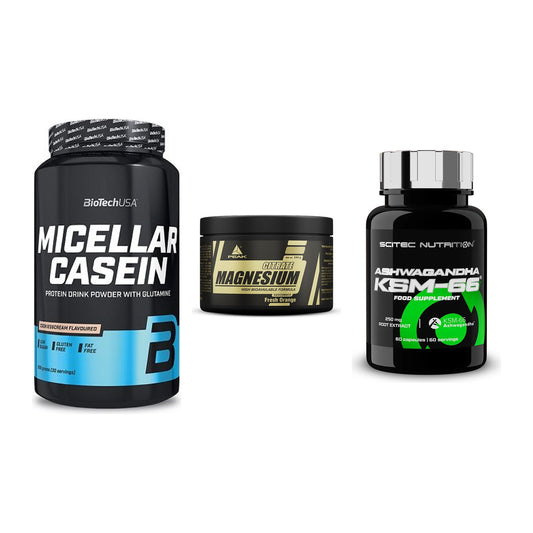 Schlaf & Erholung: BioTech Micella + Peak Magnesium + Scitec KSM-66 – alle enthaltenen Artikel