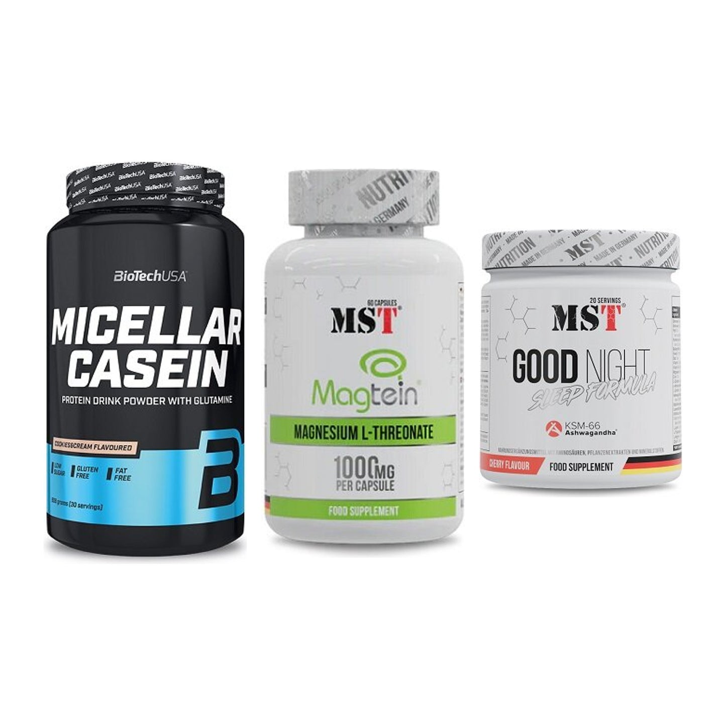 Schlaf & Erholung: BioTech Micella + MST Magnesium + MST Good Night – alle enthaltenen Artikel