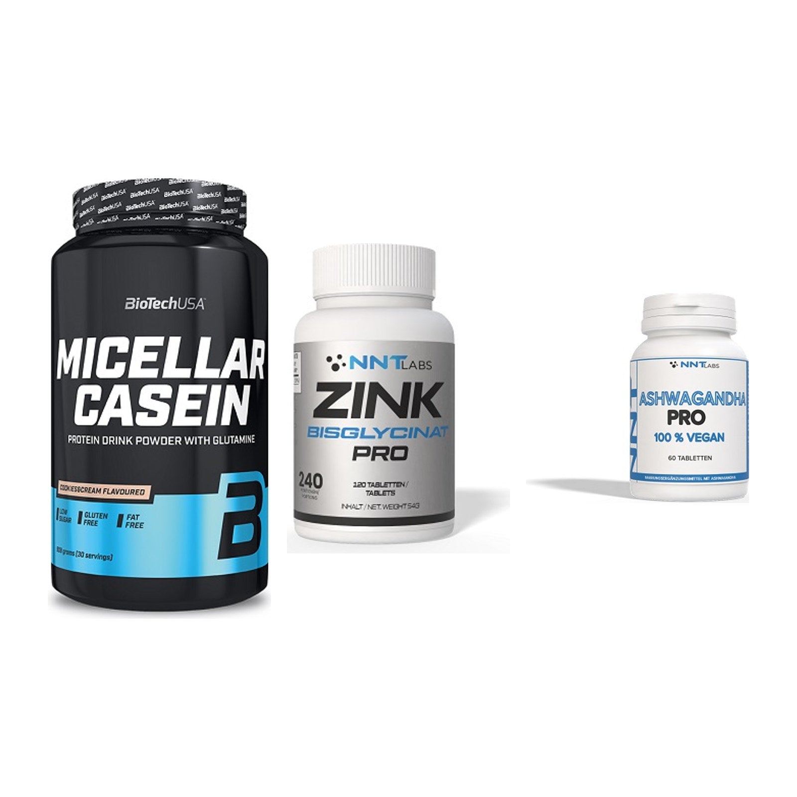 Schlaf & Erholung: BioTech Micella + NNT Zink 50mg + NNT Ashwagandha – alle enthaltenen Artikel