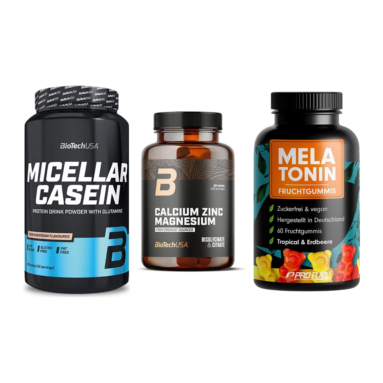 Schlaf & Erholung: BioTech Micella + BioTech Calcium + ProFuel Melaton – alle enthaltenen Artikel