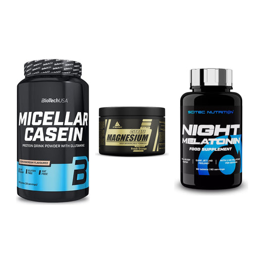 Schlaf & Erholung: BioTech Micella + Peak Magnesium + Scitec Night – alle enthaltenen Artikel