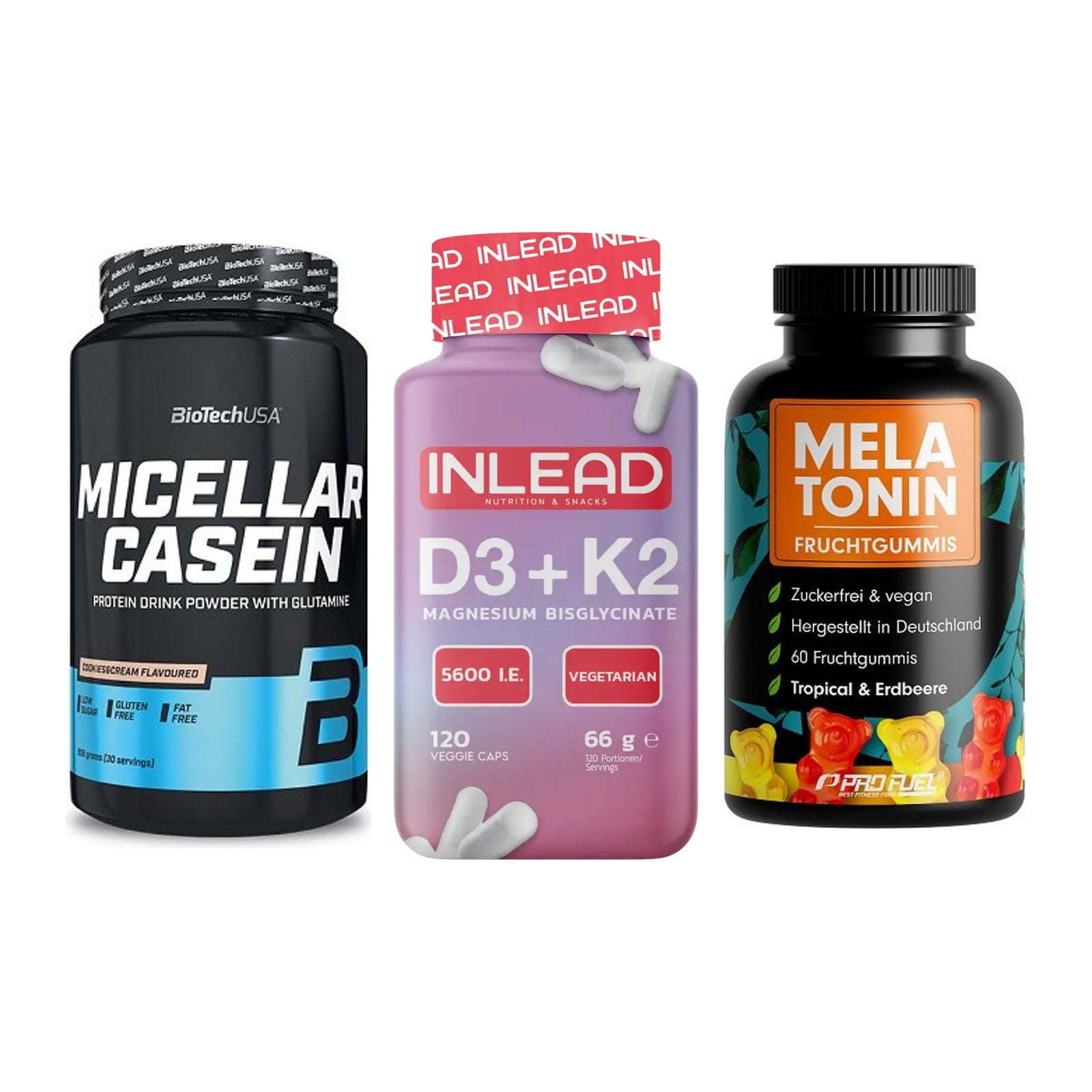 Schlaf & Erholung: BioTech Micella + INLEAD Vitamin + ProFuel Melaton – alle enthaltenen Artikel