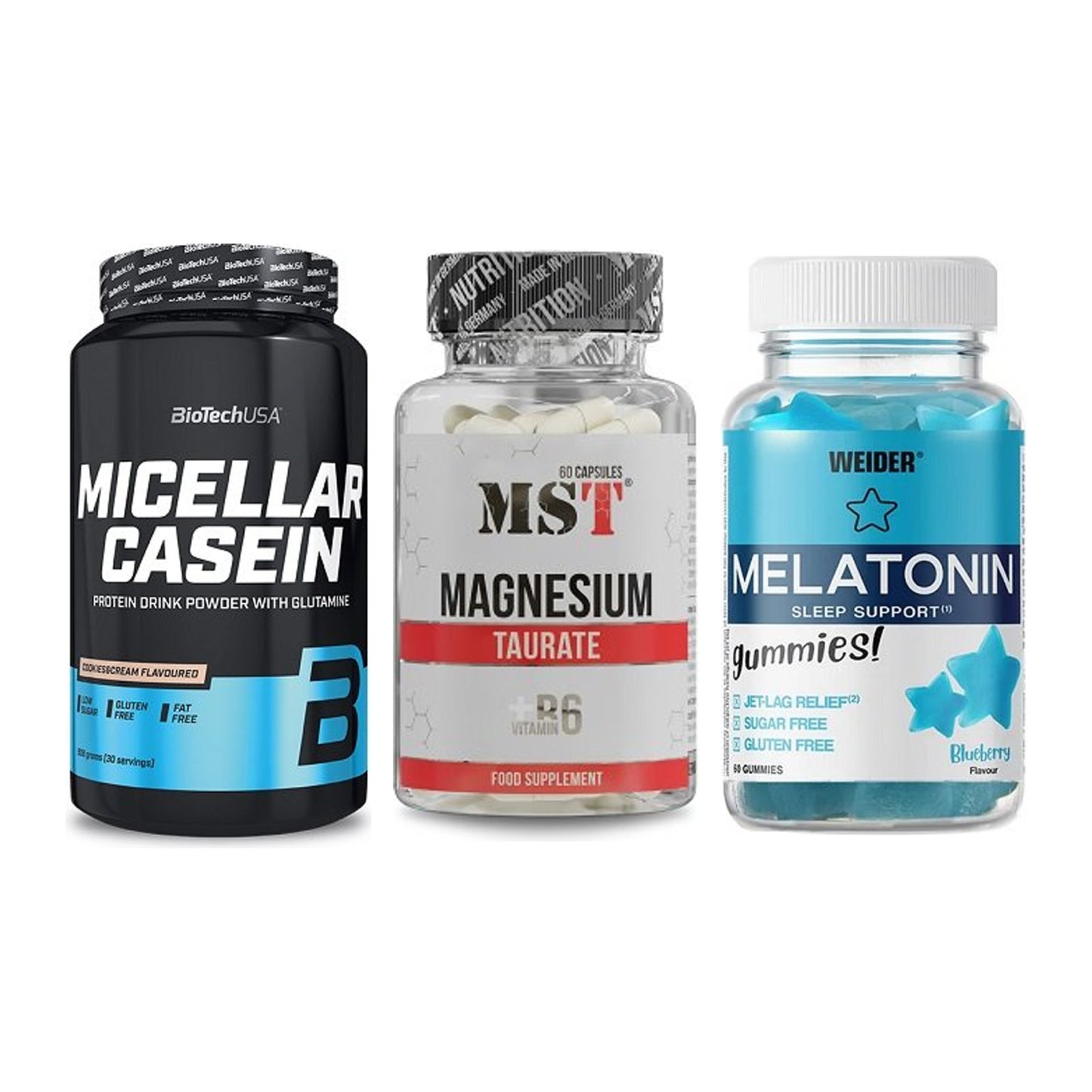 Schlaf & Erholung: BioTech Micella + MST Magnesium + Weider Melatoni – alle enthaltenen Artikel