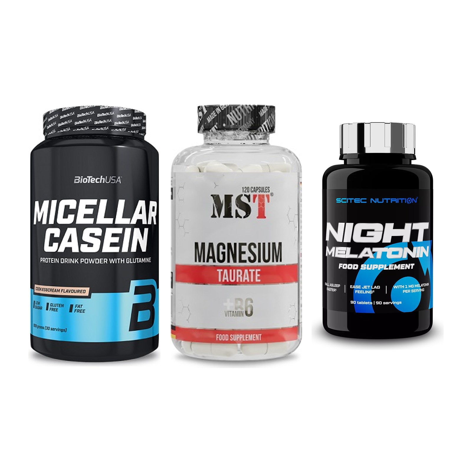 Schlaf & Erholung: BioTech Micella + MST Magnesium + Scitec Night – alle enthaltenen Artikel