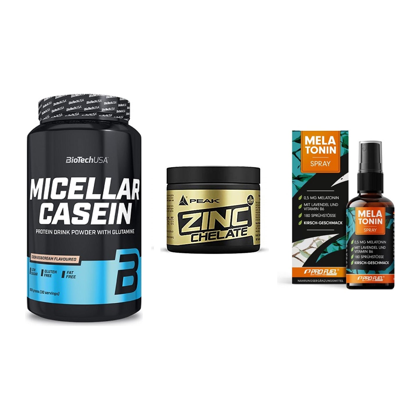 Schlaf & Erholung: BioTech Micella + Peak Zink + ProFuel Melaton – alle enthaltenen Artikel