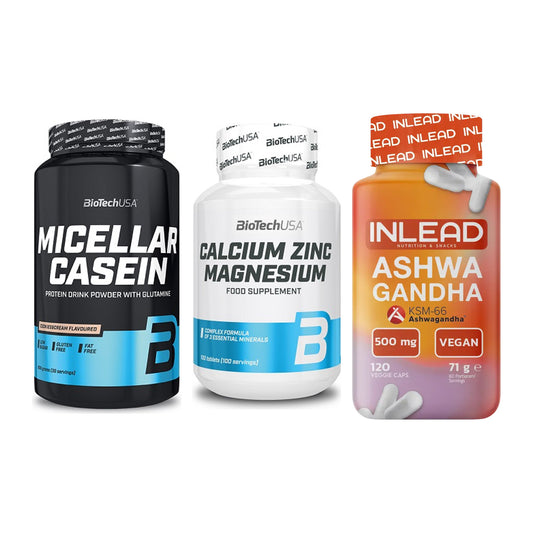 Schlaf & Erholung: BioTech Micella + BioTech Calcium + INLEAD Ashwagan – alle enthaltenen Artikel